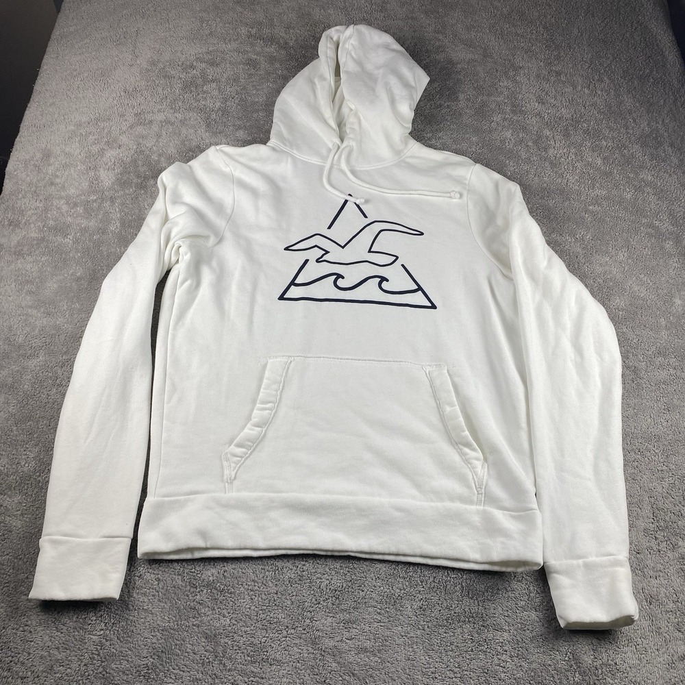 Hollister Hoodie Pullover Mens‎ Large White Bird Long Sleeve